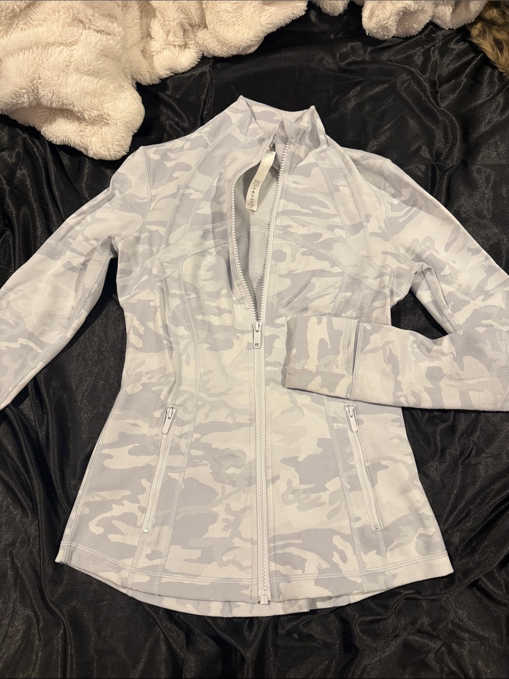 lululemon athletica Light Gray Camo Full-Zip Utility Jacket